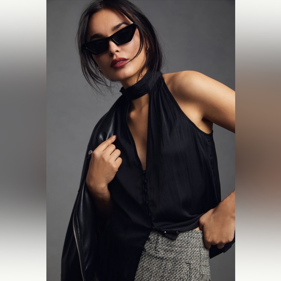 Anthropologie Cutout Halter Top - Picture 1 of 7